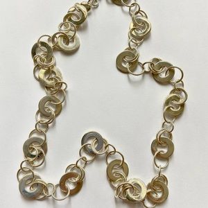 Sterling Silver Long Disc Necklace